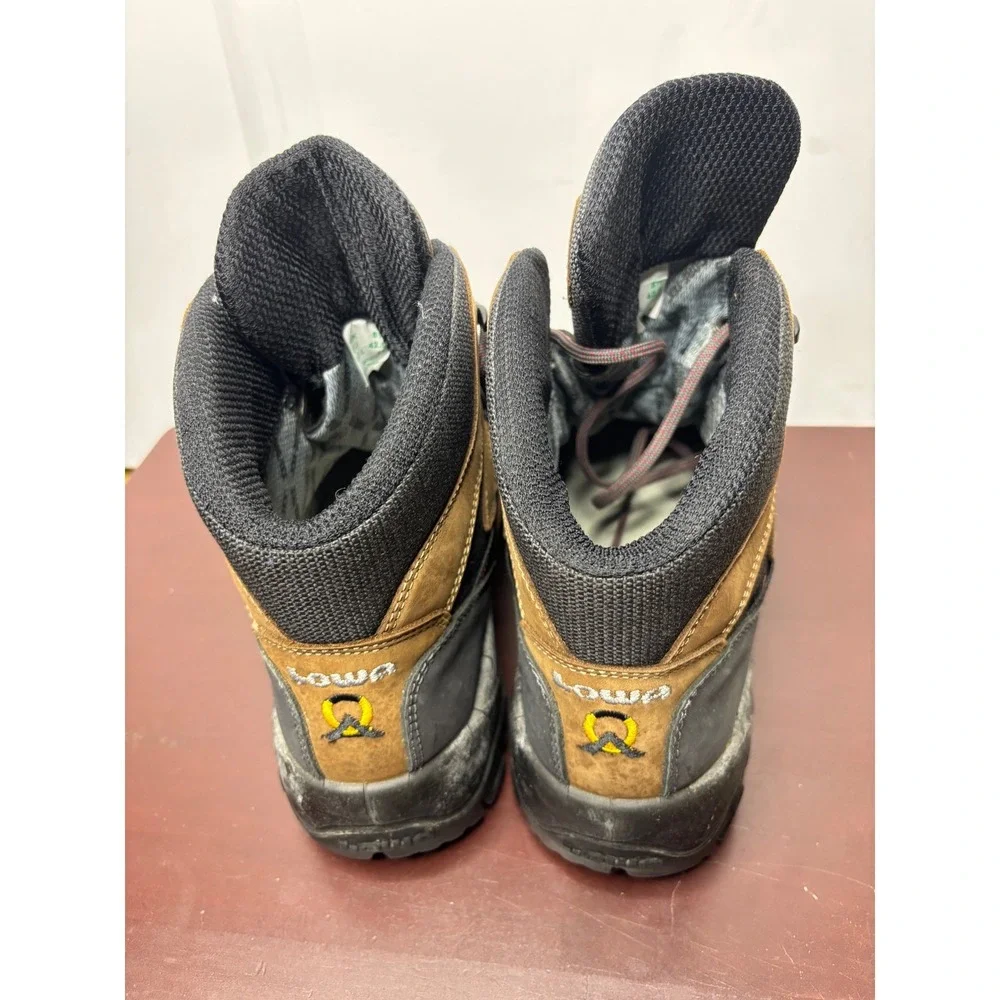 Lowa Gore-Tex Hiking Boots Mens 10 Brown Black Waterproof Mid Top Slovakia Made